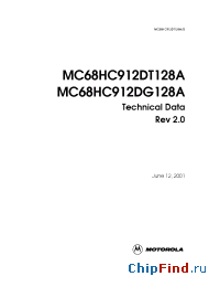 Datasheet M68KIT912DG128 manufacturer Motorola